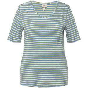 Ulla Popken Shirt  blauw / groen / wit