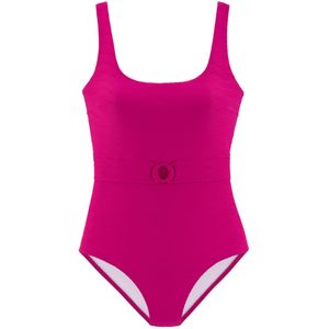 Beenlijn - Badpak - Pink - Structuur - Zonder Beugels - Verwijderbare Softcups