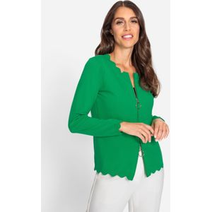 heine - Vest - Grasgroen - Ritssluiting - Lange Mouwen