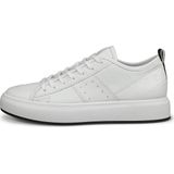 Sneakers - STREET ACE - Effen - Glad Leer - Platte Hak