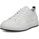 Sneakers - STREET ACE - Effen - Glad Leer - Platte Hak