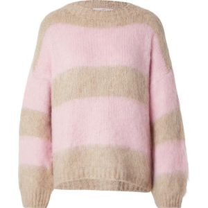 Zwillingsherz Trui  cappuccino / rosa