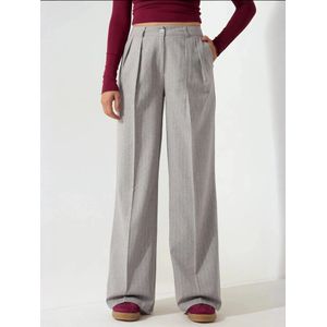 Hiccup Pantalon  lichtgrijs / wit