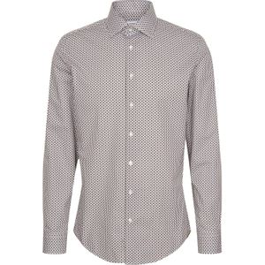Seidensticker - Businessoverhemd - Groen - Slim Fit - Lange Mouwen - Kentkraag - Print