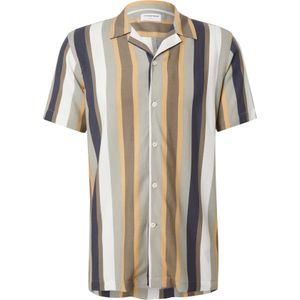 Lindbergh Overhemd  marine / grijs / kaki / wit