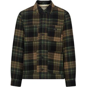 BLEND Tussenjas  bruin / donkergroen