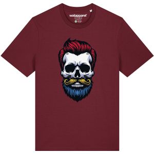 Watapparel Shirt 'Hipster Skull'  bordeaux