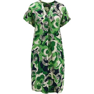 MADELEINE Jurk  ecru / marine / groen