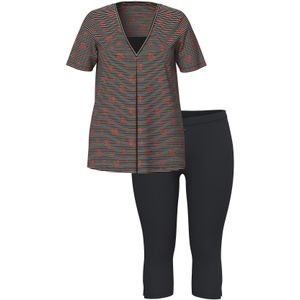 Ulla Popken Pyjama  bruin / zwart / wit