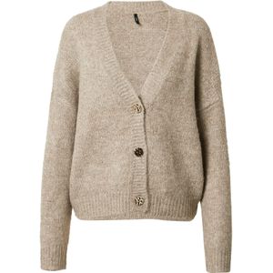 ONLY Gebreid vest 'ZOEY'  beige gemêleerd