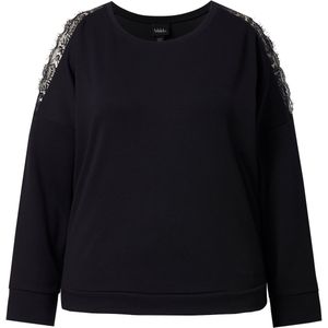 Ulla Popken Sweatshirt  zwart