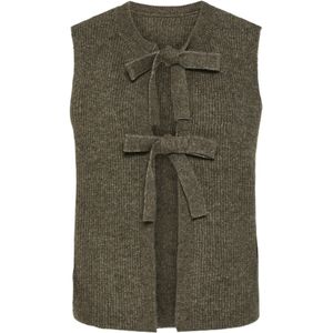 PIECES - PCSilly - Gebreide Bodywarmer - Chocoladebruin