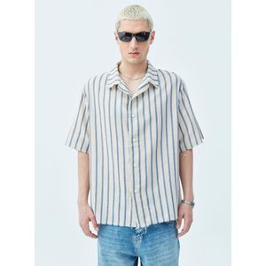 VAMOS CLO Overhemd  blauw / wit