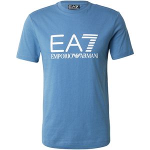 EA7 Emporio Armani Shirt  blauw denim / wit