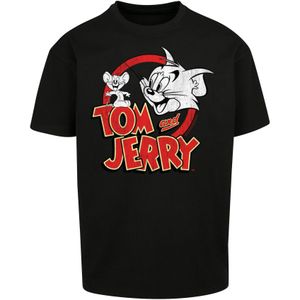 F4NT4STIC Shirt 'Tom And Jerry Distressed Logo'  geel / rood / zwart / wit
