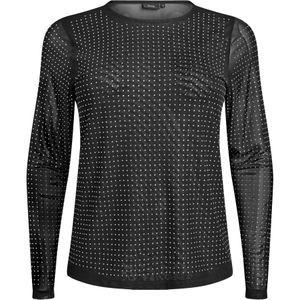 Zizzi Shirt 'Mdina'  zwart / wit