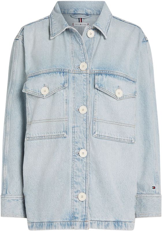 Oversized jeansjack van een mix van katoen en lyocell