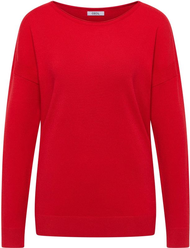 Cecil - Gebreide Trui - Rood - Dames - XXL