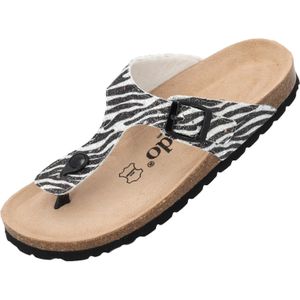Palado Teenslipper 'Kos Wild'  zwart / wit