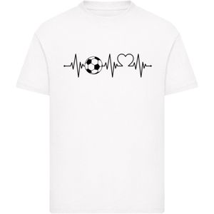F4NT4STIC Shirt 'Heartbeat Soccer'  zwart / wit