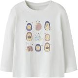 NAME IT Shirt 'NMFVEEN'  crème / lichtbruin / donkerlila / wit