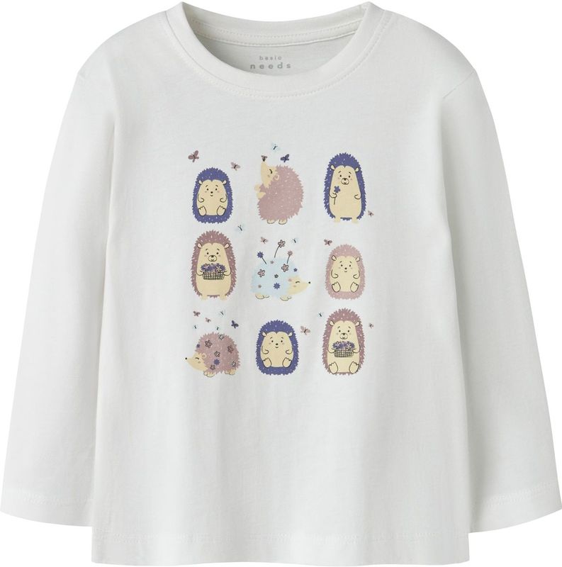 NAME IT Shirt 'NMFVEEN'  crème / lichtbruin / donkerlila / wit