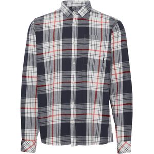 !Solid Overhemd 'Esdras'  nachtblauw / vuurrood / wit