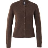 PIECES - PCMALOU - Gebreid Vest - Donkerbruin