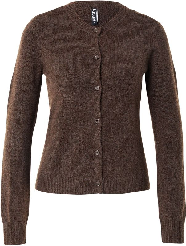 PIECES - PCMALOU - Gebreid Vest - Donkerbruin