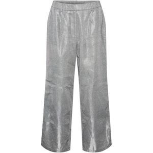 PIECES Broek 'GLITTY'  zilver