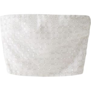 Bershka Top  zilver / wit