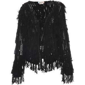 ebeeza - Gebreid Vest - Zwart - V-hals - Lange Mouw