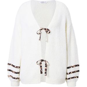 Studio Untold Gebreid vest  beige / bruin / zwart / offwhite