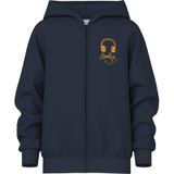 NAME IT - NKMVOLTINUS - Sweatvest - Navy / Oranje - Capuchon