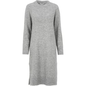 Cellbes of Sweden Gebreide jurk  grijs gemêleerd