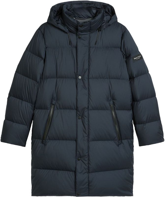 Marc O'Polo - Gewatteerde Jas - Donkerblauw - Met Capuchon - Waterdicht