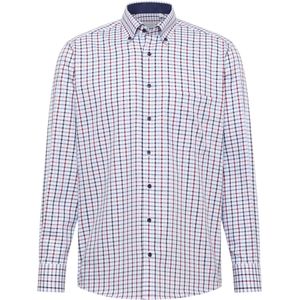 ETERNA Zakelijk overhemd  blauw / bloedrood / wit