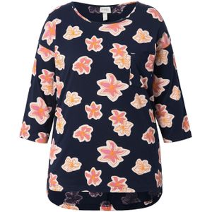 Ulla Popken Slaapshirt  nude / marine / oranje / rosa