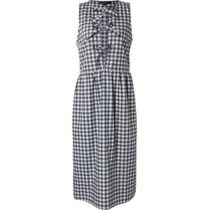 Motel Jurk  donkergrijs / wit