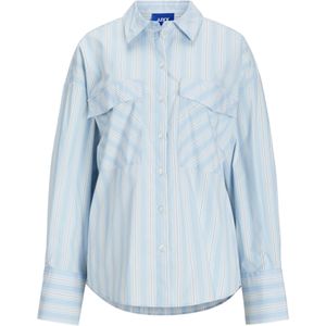 Overhemd - Katoen/Nylon - Oversized Pasvorm - Lange Mouwen - Lichtblauw