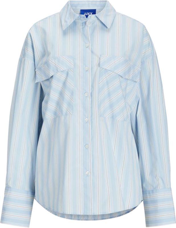 Overhemd - Katoen/Nylon - Oversized Pasvorm - Lange Mouwen - Lichtblauw