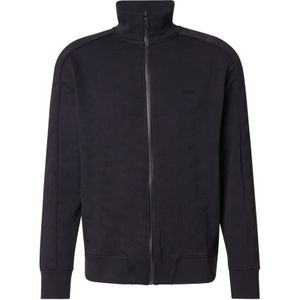 BOSS GREEN - Sweatvest - Zwart - Gewatteerde Jacquard - Regular Fit - Ritssluiting