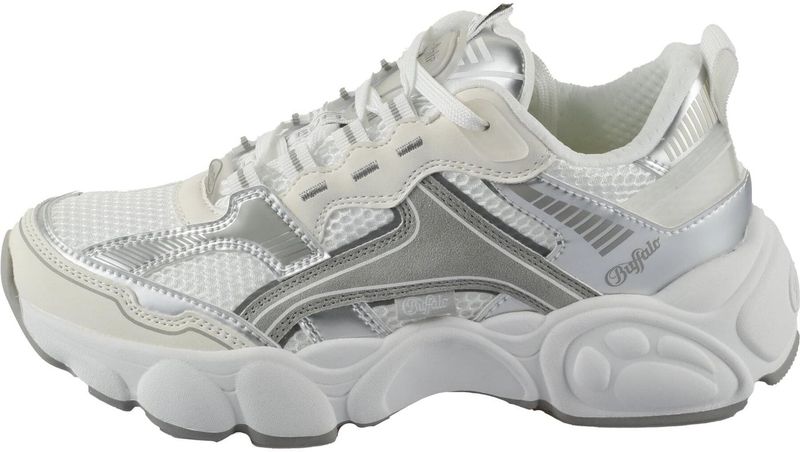 BUFFALO Sneakers laag  zilver / wit