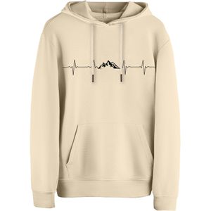 Cotton Prime Sweatshirt 'Pulsschlag Berge'  sand / zwart
