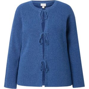 Ulla Popken Gebreid vest  blauw denim