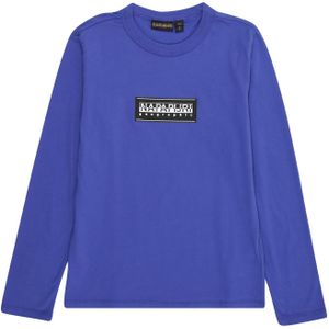 NAPAPIJRI Shirt 'S-CHAMOIS'  kobaltblauw / zwart / wit