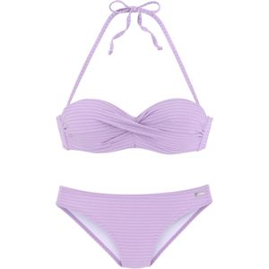 Venice Beach - Beugelbikini - Paars - Bandeaumodel - Gewatteerd met Uitneembare Vullingen