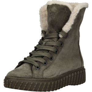 Paul Green - Veterlaarsjes - Olijfgroen - Suède - Warm Gevoerd