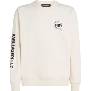 Karl Lagerfeld Sweatshirt 'Ikon'  crème / zwart