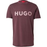 HUGO Shirt 'Dulivio'  chocoladebruin / mauve